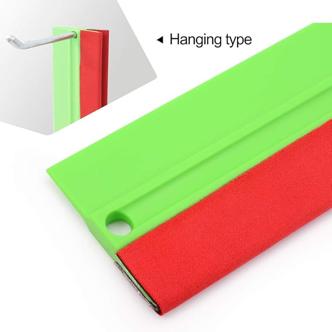 NEWISHTOOL 5 Inch Big Buffer Felt Squeegee for Vinyl Sensitive Materials Tinting Film Wrap Application Wallpaper Smoothing Sticker Decals Installation 5 PCS Scratch-Free Soft Plastic Card Scraper Tool