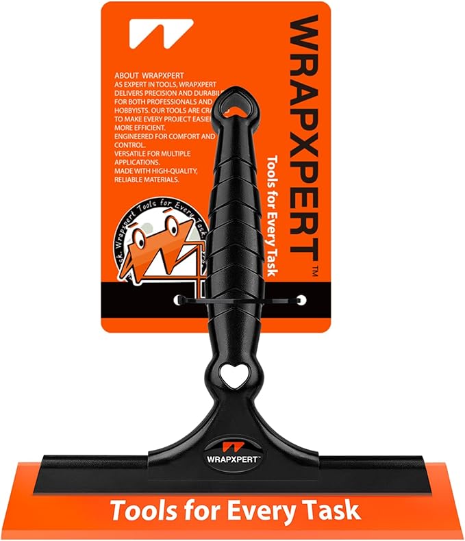 WRAPXPERT Window Tint Squeegee 8.27-inch Wide PU Blade for Car Window Tint Installation Flat Window Film Tint Tools for Car Front Windows Rear Glass Windshield Water Removal Bathroom Cleaning Kit