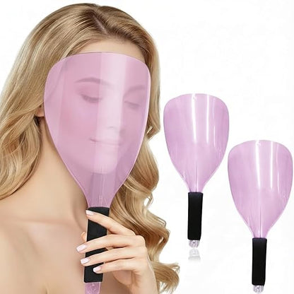 Oahtzy Face Shield for Hairspray, 3Pack Barber Salon Face Shield Reusable Protective Cover for Hairdressing Makeup Protector (Pink)