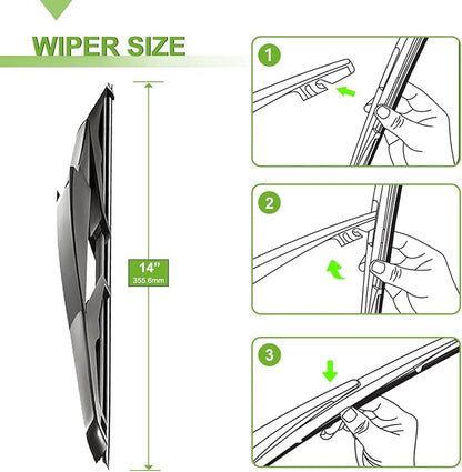 PARRATI® Windshield Wipers for Subaru Forester 2019-2024,26"+17" Front and 14" Rear,OEM Replacement Wiper Blades,Quiet & Streak-Free(Set of 3)