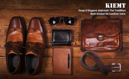 KIEMT Premium Mink Oil Leather Conditioner & Cleaner - All-in-One Leather Care Kit for Boots, Shoes, Sofas, and More!
