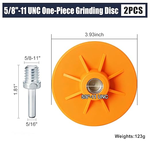 ACFAN 4" Diamond Polishing Pads: Grind, Sand & Polish Concrete, Stone, Tile & More. Universal Fit for Angle Grinders/Drills (5/8"-11). Wet/Dry Application Discs for Granite, Marble, Ceramics.(1PC)