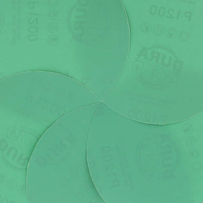 Dura-Gold Premium 6" Green Film PSA Sanding Discs - 1200 Grit (Box of 25) - Self Adhesive Stickyback Sandpaper for DA Sander, Detailing Finishing Cut Abrasive, Sand Automotive Paint Woodworking Wood