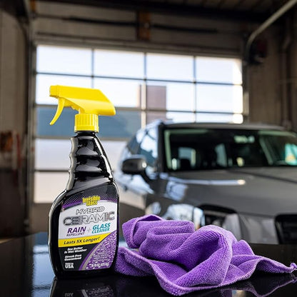 Invisible Glass 92183-2PK Hybrid Ceramic Rain Repellent and Glass Cleaner Cleans and Protects Car Windows and Windshields with Long-Lasting Water-Repellent Si02 Technology, 16 Fl Oz, Pack of 2