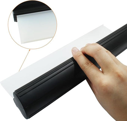 2 PCS 12 inch Silicone Car Squeegee - Flexible T-Bar Quick Dry Water Blade for Car, Windshield, Glass, Window Drying - Black