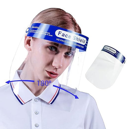 reusable face shield Full Face Anti-Fog face shields Wind&Dustproof Transparent adjustable face shield mask for adults【10 pcs】