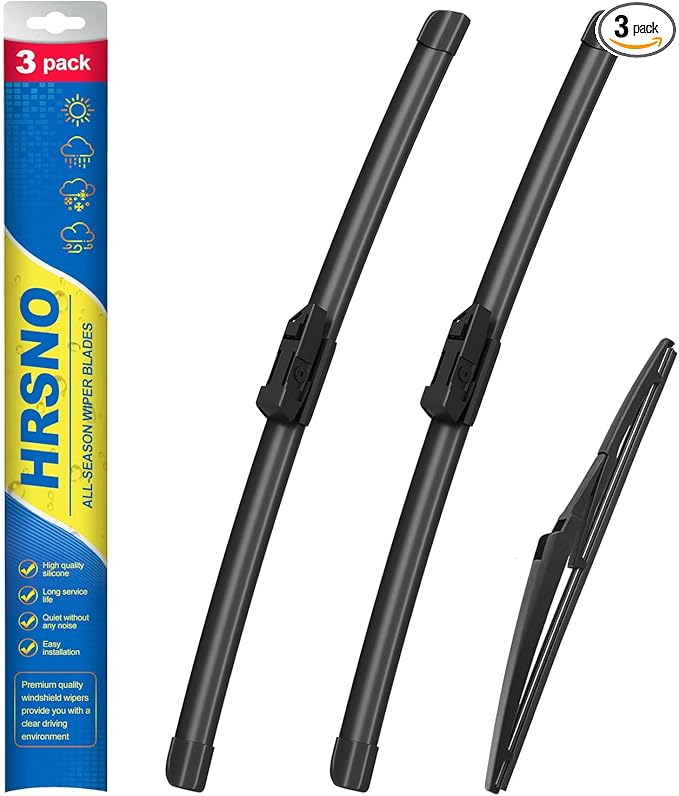 HRSNO® 22"+20" Windshield Wipers With 10" Rear Wiper Blade Sets Automotive Replacement for 2015-2023 Jeep Renegade Wiper Blades For My Car (Pack of 3) ﻿