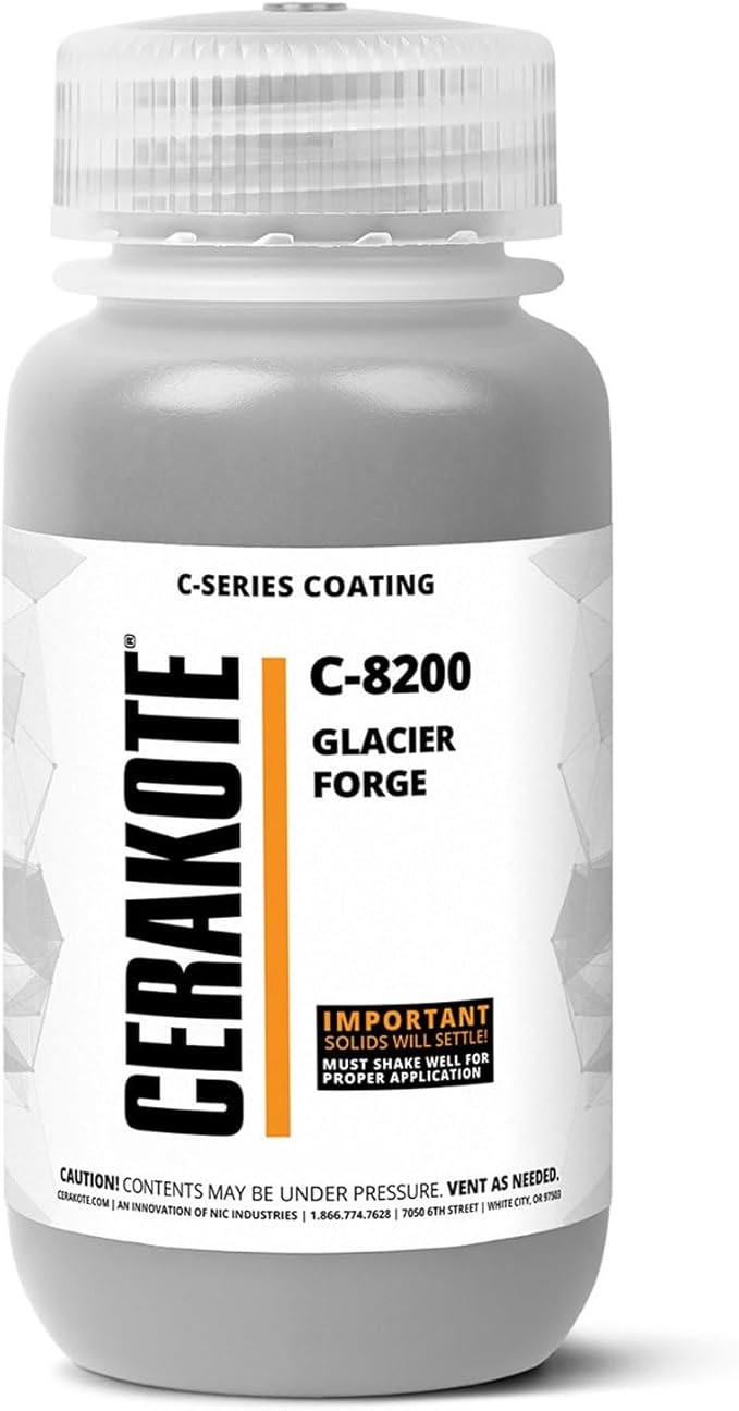CERAKOTE ( AIR CURE C-SERIES GLACIER FORGE [ 32oz ] C-8200Q Performance Ceramic Technology + Color on All- Metals, Polymers + More