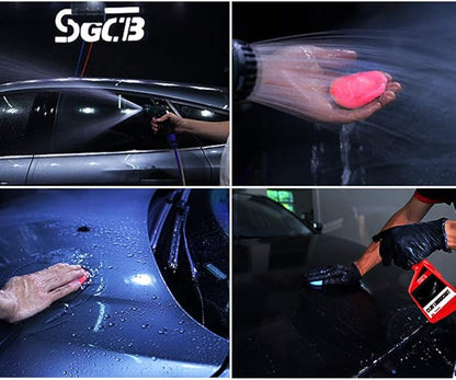 SGCB Pro Car Clay Bar Auto Detailing, 150g/ 5.3oz Moya Heavy Grade Auto Magic Clay Bar Case Jar Cleaner Powerful Grime Contamination Oxidation Remover Iron Powder Bird Droppings Absorption Capacity