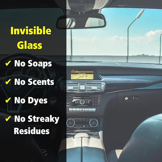 Invisible Glass 91164-6PK Premium Aerosol Glass Cleaner Spray for Car Windshields and Windows, Automotive and Home Window Cleaner, Streak-Free, Ammonia-Free, Tint-Safe – 19 oz (Pack of 6)