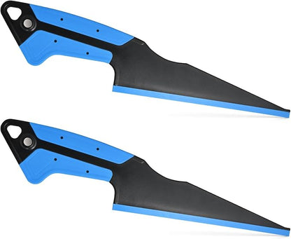 NEWISHTOOL 2 PCS Window Tint Squeegee Magnetic Rubber Scraper Tool, All-Purpose Squeegee for Film Installing, Glass Cleaning Water Remove, Fixed Rubber Lip Water Blade Side Wiper Swiper Tint Tool