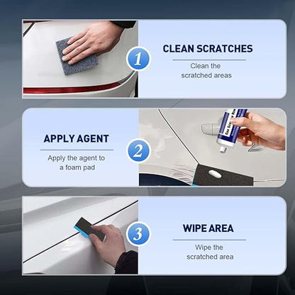 Car Scratch Remover, 2025 New Scratch Remover for Vehicles, Car Scratch Repair Paste, Car Scratch Remover Kit with Wipe Sponge, Car Polishing Wax for Vehicles Deep Scratches (2Set)