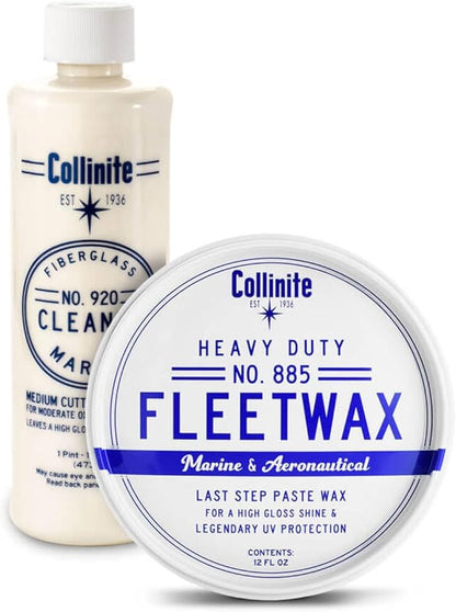 Collinite 920 Fiberglass Cleaner and 885 Paste Wax Combo
