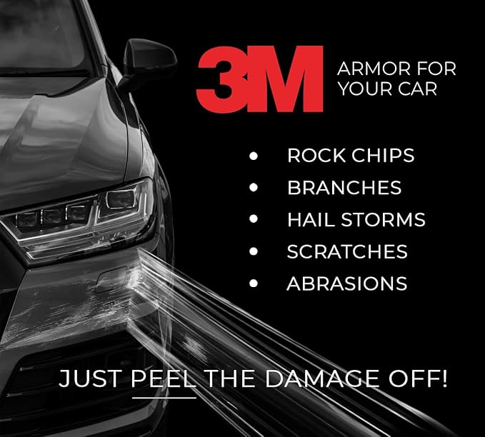 3M Clear Vinyl Paint Protection Film 6 Inch by 120 Inch Roll w/Yellow Detailer Squeegee
