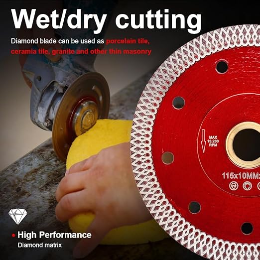 3 Pcs/Lot 4.5" Tile Blade Super Thin Porcelain Diamond Saw Blade for Porcelain Tile Granite