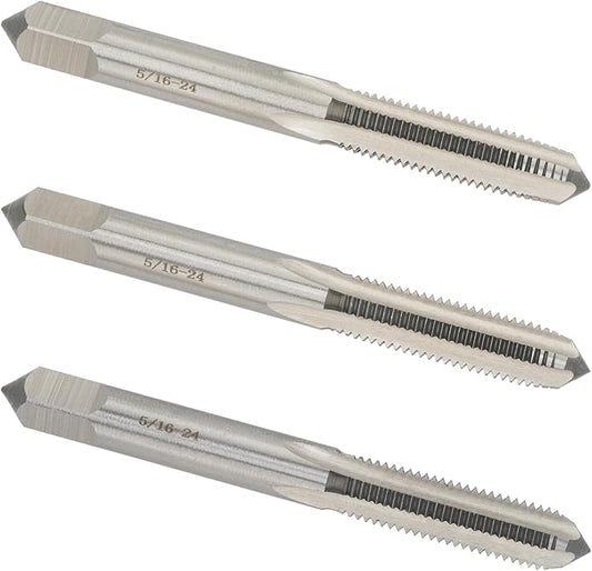 5/16"-24 UNF Hand Tap Right Hand, 5/16 x 24 Threading Hand Tap 3Pcs