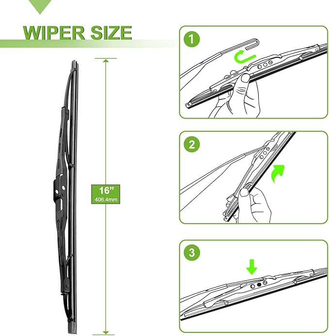 PARRATI® Windshield Wipers for Dodge Durango 2001-2003,21"+20" Front and 16" Rear,OEM Replacement Wiper Blades,Quiet & Streak-Free(Set of 3)