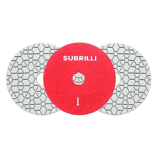 3 Step Diamond Polishing Pads 3-Pcs Step 1 Abrasive Disc for Granite Quartz Marble Concrete Terrazzo