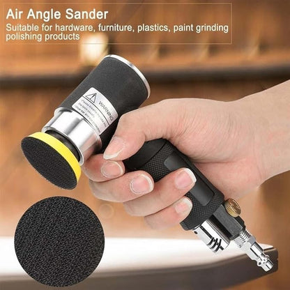 60Pcs Mini Air Sander Kit, Pneumatic Sander with 1” 2” 3” Backing Plates, Sanding Discs, Buffing Pads for Random Orbital Sanding Buffing Polishing
