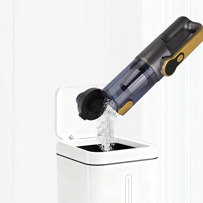 VIPDIGI Handheld Vacuum Cordless, Car Vacuum Portable Cordless 6000mAh Dust Busters Rechargeable Brushless Motor 18000Pa Strong Suction, Portable Vacuum for Car Home with 6 Accessories, Yellow