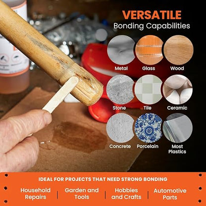 Brampton Multi-Purpose Epoxy, Quick 30-Minute Set, Waterproof 2-Part Epoxy Glue Kit for Tile, Metal, Ceramic, Glass, Wood, Stone, Strong Bonding, Sandable, Paintable Resin, Easy 1:1 Mix, 4 oz