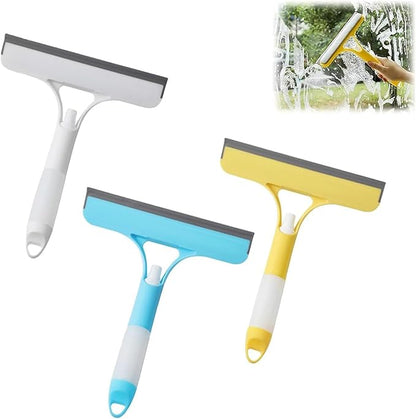3PCS 3-in-1 Car Spray Squeegee with Scraper & Scrubber | Window Cleaning Tool for Shower Glass, Car & Home | Multi-Purpose Cleaning Kit for Kitchen