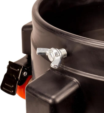 Maxshine Rolling Bucket Dolly (Black) | Heavy-Duty Polypropylene with 4 Swivel Wheels, 2 Shelves & 6 Compartments | Secure Fit, Spill-Free Design for Car Wash & Auto Detailing Organization