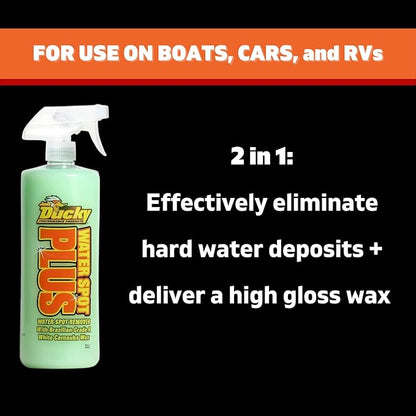 DUCKY PRODUCTS Water Spot Plus: Spray with Wax for Boat, Car, Motorcycle & RV Exterior Detailing, 128 oz