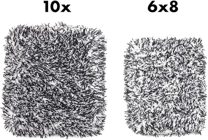 The Rag Company - The Cyclone Ultra Wash Mitt 8in x 9in and Cyclone Ultra Wash Pad 10in x 10in - 70/30 Blend Korean Microfiber, Foam Padding, Scratch-Free, Lint-Free, Black (2-Pack)