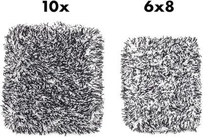 The Rag Company - The Cyclone Ultra Wash Mitt 8in x 9in and Cyclone Ultra Wash Pad 10in x 10in - 70/30 Blend Korean Microfiber, Foam Padding, Scratch-Free, Lint-Free, Black (2-Pack)
