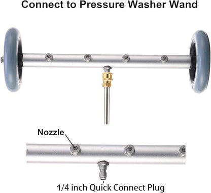 RIDGE WASHER Pressure Washer Undercarriage Cleaner, 16 Inch Undercarriage Washer, Pressure Washer Under Car Cleaner with Straight Extension Wand, 4000 PSI