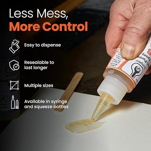 Brampton Multi-Purpose Epoxy, Quick 30-Minute Set, Waterproof 2-Part Epoxy Glue Kit for Tile, Metal, Ceramic, Glass, Wood, Stone, Strong Bonding, Sandable, Paintable Resin, Easy 1:1 Mix, 8 oz