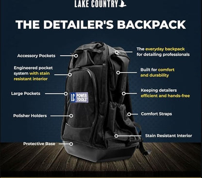Lake Country Detailing Essentials Bundle – Backpack, LED Light & 25ft Locking Extension Cord