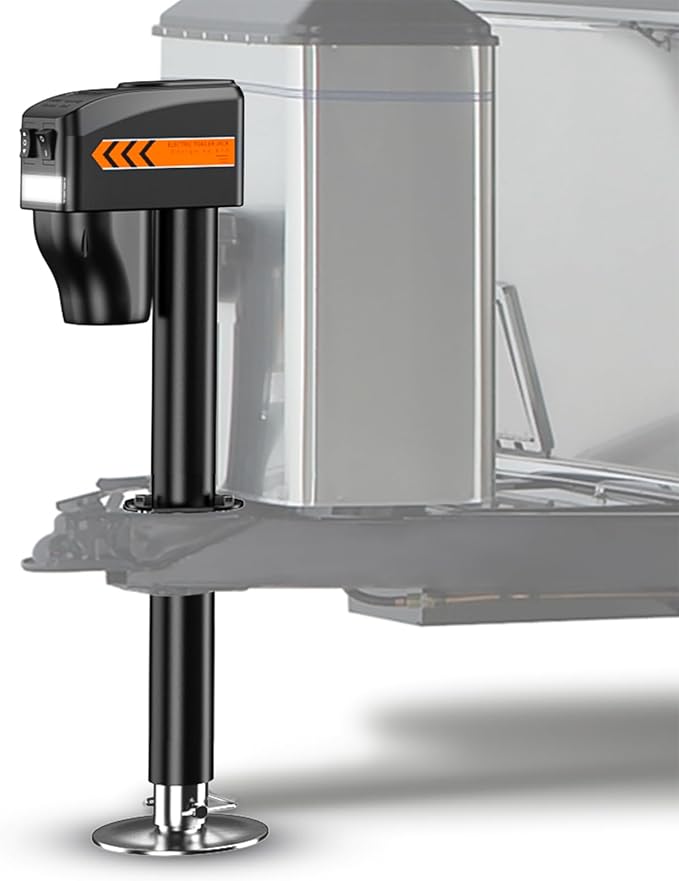 KYX Electric Trailer Jack to 7500LB, Electric Power A-Frame Tongue Jack,9.84"-33.85" Waterproof for Travel Trailer, RV,12V DC Hard Wiring