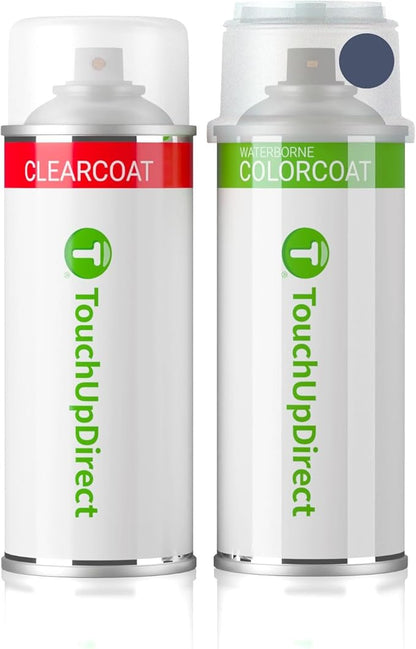 TouchUpDirect 8W2 Cavalry Blue Compatible with Toyota Exact Match Touch Up Paint Aerosol - Essential Kit