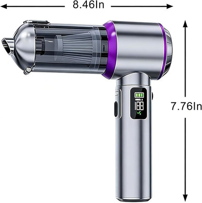 KEVANLY Car Vacuum Portable Cordless,16000Pa Suction Power Handheld Vacuum for Car,Home,Office,Pet Hair Cleaning,with Washable Filter and Replaceable Nozzle, Type-C Charging