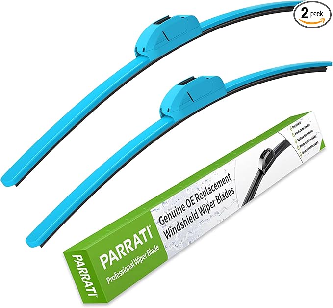OEM QUALITY 26" + 16" PARRATI Premium All-Season Blue Windshield Wiper Blades (Set of 2)