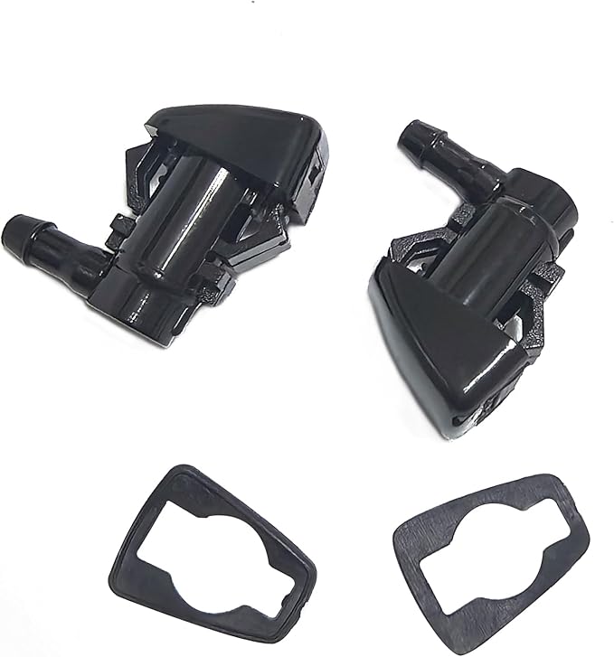 Front Windshield Washer Nozzle Kit fit for 2011-2023 Dodge Durango, 11-23 Jeep Grand Cherokee, 11-14 Dodge Grand Caravan Replaces 68269108AA, 5182367AA, 58148 Wiper Fluid Washer Nozzle Spray Jet