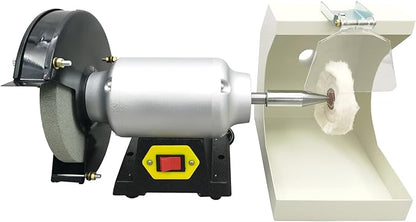 Banfluxion 110V 550W Lab Grinding and Polishing Machine Single-Station Polisher Lathe Buffing Grinder for Jewelry Polishing Casting Denture Polishing 3000rpm 35m/s Linear Speed