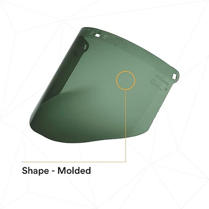 3M Polycarbonate Faceshield WP96C, Dark Green, 82702-00000, Pack of 1