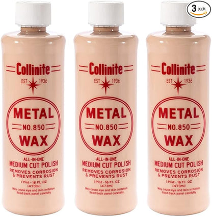 "Collinite No. 850 Metal Wax, 16 Fl Oz - 3 Pack"
