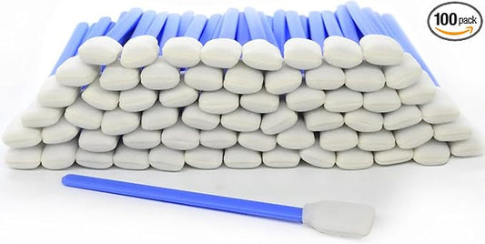 Wellgler's Foam Cleaning Swabs，Dust-Free Cleaning Sponge Tip Swabs for Printer Heads, Scanners, Camera Lenses, Electronics, Lab,Chip Hard Disk Industries, Optical Equipment(100pcs)