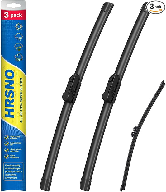 26"+20" Windshield Wipers With 14" Rear Wiper Blade Sets Automotive Replacement for Volvo XC60 2009-2011,Easy For Installation (Pack of 3)