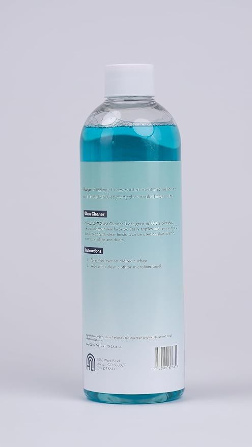 HoogaLab 16oz Glass Cleaner - No Streak, All Shine! Achieve a Crystal Clear Shine on All of Your Glass Surfaces | Elimate Fingerprints, Smudges, Water Spots, and More! (2 pack)