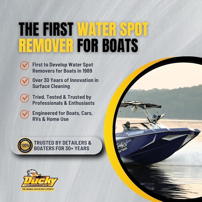 DUCKY PRODUCTS Water Spot Plus: Spray with Wax for Boat, Car, Motorcycle & RV Exterior Detailing, 32 oz