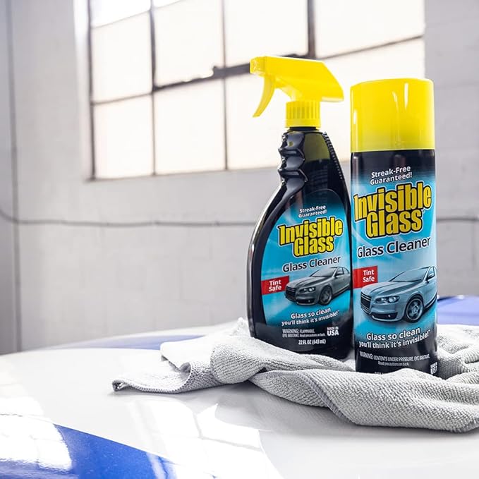 Invisible Glass 91164-3PK Premium Aerosol Glass Cleaner Spray for Car Windshields and Windows, Automotive and Home Window Cleaner, Streak-Free, Ammonia-Free, Tint-Safe – 19 oz (Pack of 3)