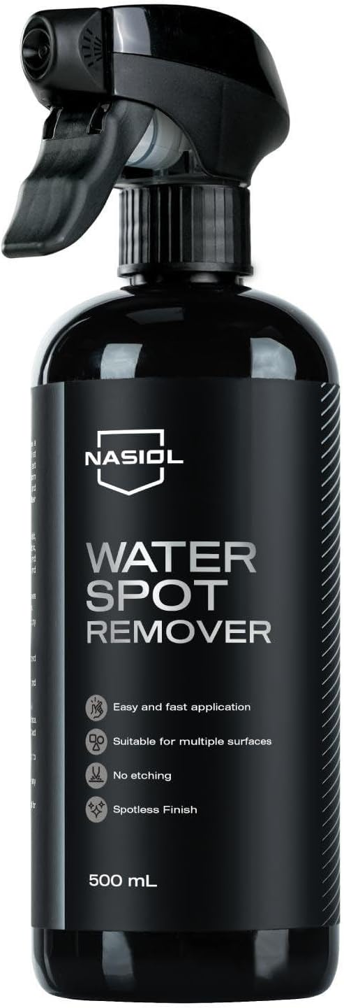 Nasiol Water Spot Remover – Ready-to-Use Spray for Water Spots, Salt & Mineral Deposits – Safe on Paint, Glass, Chrome & Plastic – Restores Shine – 16 fl oz