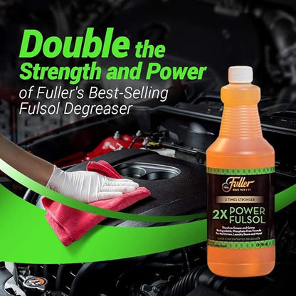Fuller Brush 2X Power Fulsol Degreaser – Removes Grease, Oil, Grime & Stains – All Purpose Oil, Grease & Grime Cleaner For Bike, Automotive, Grill, Bathroom & Kitchen – Makes 30 Gallons (Pack of 1)