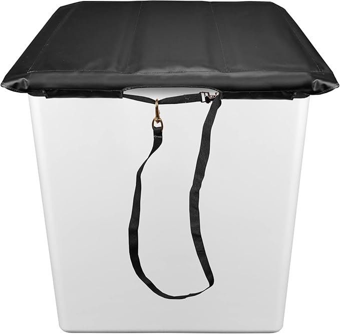 Bucket Truck Parts Folding Hard Top Bucket Cover That Holds Up Even If Water Pools, Nylon Strap with Buckle for Quick Fastening, Fits 1 Man Bucket 28"x28" Edge to Edge