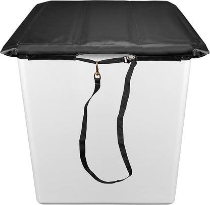 Bucket Truck Parts Folding Hard Top Bucket Cover That Holds Up Even If Water Pools, Nylon Strap with Buckle for Quick Fastening, Fits 1 Man Bucket 28"x28" Edge to Edge